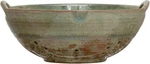 Creative Co-op Stoneware Berry Bowl With Handles, Aqua Reactive Glaze. Fixed Price $64.21.