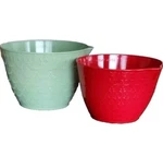 2-PIONEER Woman Melamine 2.4 Quart & 3.5 Fleur Batter Bowls W/spout. Fixed Price $38.16.