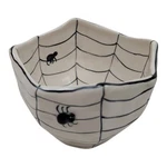 Vtg Halloween Ceramic Spider Web Bowl Dish Blue Sky Corp Signed Heather Goldmine. Fixed Price $11.98.