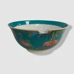 Portmeirion Sara Miller Green Tahiti Flamingo Candy Bowl 6". Fixed Price $8.68.