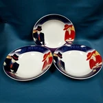 Set Of 3 Vtg Sango Cafe Americana 4911 7.75" Soup Salad Bowls. Fixed Price $5.00.