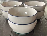 New Set Of 6 Pfaltzgraff Ocean Breeze 4 3/8 Dessert, Fruit, Berry Bowls. Fixed Price $54.00.