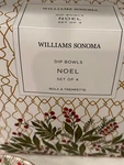 Williams Sonoma Christmas Noel Dipping Bowls - Set Of Four New Box. Fixed Price $99.00.