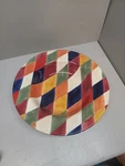 Vintage 14-3/4 Artimino Ciao Harlequin Pasta Serving Bowl Hand Painted Italy Ec. Fixed Price $54.99.