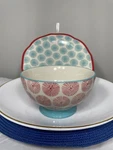 Set Of 2 Pioneer Woman Happiness Footed Cereal Bowl & 8.5 Plate. Fixed Price $14.00.