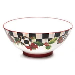 New Mackenzie Childs Deck The Halls Serving Bowl Christmas Pattern. Fixed Price $89.99.