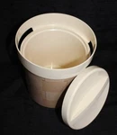 Vintage Thermo Serv U.s.a. Retro Ice Bucket /rattan Wicker Basket Weave 70'S. Fixed Price $22.00.