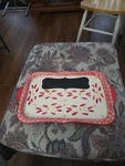 Temptations By Tara Old World Bown Serving Tray Chalk Board PPP-SQ-769731. Fixed Price $19.99.