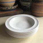 Emile Henry Stoneware Matte White Pasta Salad Bowls 8871 France - Four. Fixed Price $66.00.