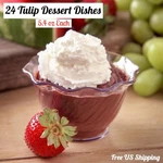 Carlisle Tulip Dessert Dish 5.4 Oz Elegant Plastic Bowls 24-PACK. Fixed Price $27.00.