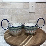 Two Polish Pottery Ceramika Artystyczna Loop Handle Soup Bowl By Teresa Liana. Fixed Price $120.00.