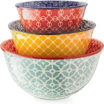 Dowan Mixing Bowls, Ceramic For Kitchen, Colorful Vibrant Nesting. Fixed Price $66.99.