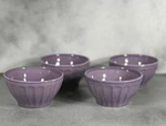 Set 4 Anthropologie Biscuit Brand Lavender / Plum Cereal Bowls. Fixed Price $48.00.