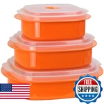Reston Lloyd Calypso Basics Microwave Cookware, Steamer And Storage Set, Orange,. Fixed Price $35.06.