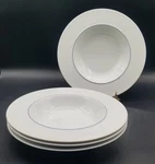 Crate & Barrel Epoch Blueline Pasta Soup Bowls (4) Japan Kathleen Wills. Fixed Price $34.95.