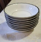 8 Mcm Harmony House Silver Sonata 5.5" Fruit Dessert Bowls White Platinum. Fixed Price $19.00.
