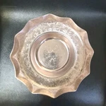 Ornate Rose Gold Decorative Metal Dish With Scalloped Edge 8318 Kalian Nyc Italy. Fixed Price $10.00.