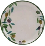 Four (4) Better Homes Olive Beige Pattern Melamine 10.75" Dinner Plates. Fixed Price $40.00.