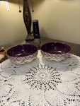 Temptations By Tara Old World Eggplant Purple Soup/cereal Bowls Set Of 2 6.5. Fixed Price $14.99.