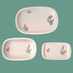 Vintage Arzberg Germany Set Of Oval Platters ARZ3415 Bone China Leaf Motif. Fixed Price $46.74.