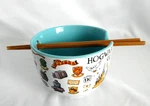 Harry Potter Hogwarts 20 Oz. Ramen Bowl With Chopsticks Warner Bros. Euc. Fixed Price $15.95.