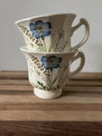 Home Beautiful Breezy Blue Coffee Tea Cup Mug JX102 Floral Stoneware Set. Fixed Price $13.99.