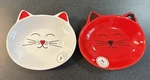 Set 2 Park Life Designs Oscar Cat-shaped Dish Bowl (1)RED (1)WHITE. Fixed Price $12.00.