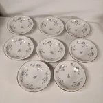 Johann Haviland Blue Garland Set Of 8 Berry Bowls Platinum Trim. Fixed Price $35.99.