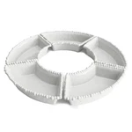 Baci Milano Joke Appetizer Dish White Set 5PCE. Fixed Price $92.47.