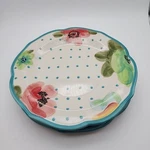 Pioneer Woman 10.5" Turquoise Vintage Bloom/floral Dinner Plates Set Of 2. Fixed Price $31.99.