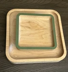 Pistachio Server Wooden Double Bowls Tray Jk Adams For Uncommon Collection. Fixed Price $19.99.