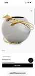 Michael Aram Calla Lily Rose Bowl Vase 123203 Metal Silver Gold White Floral Nib. Fixed Price $120.95.