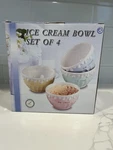 Ice Cream Ceramic Bowls In Pastel Color. Set Of 4. Brand New Box.. Fixed Price $10.00.