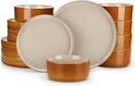 Vancasso Onion Ceramic Plates And Bowls Sets, 18 Pieces Grey Dinnerware For. Fixed Price $107.99.