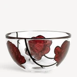 Kosta Boda Bowl Red Rose Tattoo 9 Large Decorative Signed Art Glass. Fixed Price $50.00.