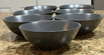 Ikea Dark Gray Matte Stoneware Set Of 7 (6.5 ) Modern Cereal/soup Bowls #12011-1. Fixed Price $37.05.