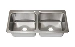 Bk Resources DDI2-20161224 Two Compartment (2) 20" X 16" Bowls- Drop-in Sink. Fixed Price $483.40.