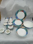 35 Christopher Stuart Hk 100 Rave Dinner Salad Plate Bowl Cup Saucer Creamer Ect. Fixed Price $399.00.