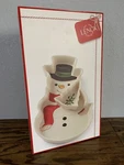 Lenox Holiday Entertaining Snowman Chip And Dip Bowl. Fixed Price $44.10.