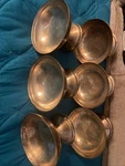 Reed And Barton Silver Soldered Ice Cream Dessert Footed Pedestal Bowls Set Of 6. Fixed Price $200.00.