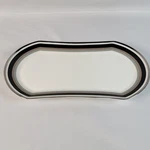 Htf Mikasa Noir 9-1/8" Butter Tray A4102 Bone China Black Silver Tan Sage White. Fixed Price $19.25.