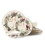 Lenox Winter Greet 12-PIECE Dinnerware Set. Fixed Price $189.00.