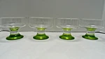 Preowned Circleware Delight Crystal Ice Cream Cups - Set Of 4 Lime Green Base. Fixed Price $28.00.