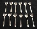 12 Italian Design Alessi Delta Airline Heart Spoon Ice Cream Demitasse 5". Fixed Price $13.98.