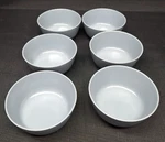 Ikea Dinera Gray-blue Matte Stoneware Bowls Set Of 6, Article 801.525.51, Disc. Fixed Price $52.99.