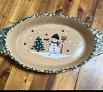 Lot Of 2 Abc Distributing Inc Snowman Nesting Serving Mixing Bowls Green Rim Euc. Fixed Price $12.00.
