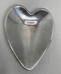 Nambe Heart Dish #118B 9X7 Inches Silver Metal Bowl. Fixed Price $13.49.