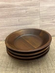 Vintage! Real Walnut Salad Snack Bowls Set Of 4 Vermillion Inc. Mcm 1970'S. Fixed Price $28.79.