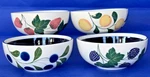 Set Of 4 Vintage Dansk International Designs Cereal Bowls Berries Pattern 5 3/8". Fixed Price $84.99.