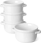 La Tauci Bowls With Handles 28 Oz, 5.5" French Onion Soup, Set Of 4. Fixed Price $19.99.